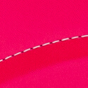 チェリーピンク/ふち：ピーチピンク/糸：ピンク/内装：チェック柄（ピンク）/背中面：ピンク